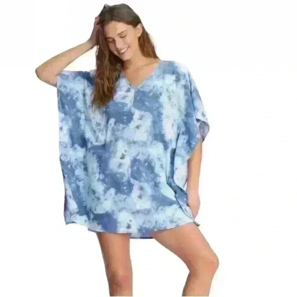 NWT Roxy tie-dye beach swim coverup
